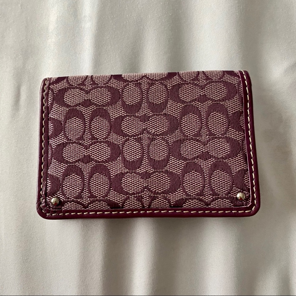 Purple Canvas Coach Wallet